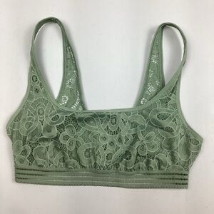 Gilly Hicks Paisley mint green Scoop Neck Lace Bralette NEW!